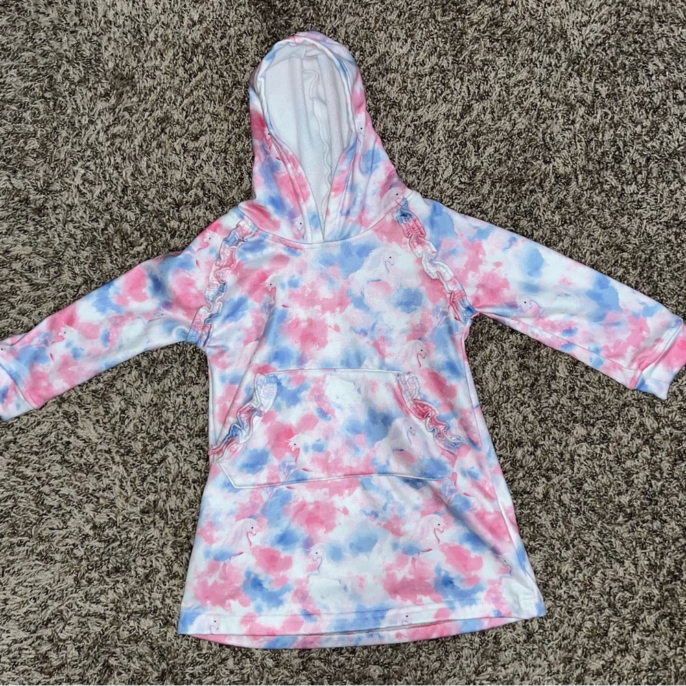Penelope Mack Girls Hooded Unicorn Dress